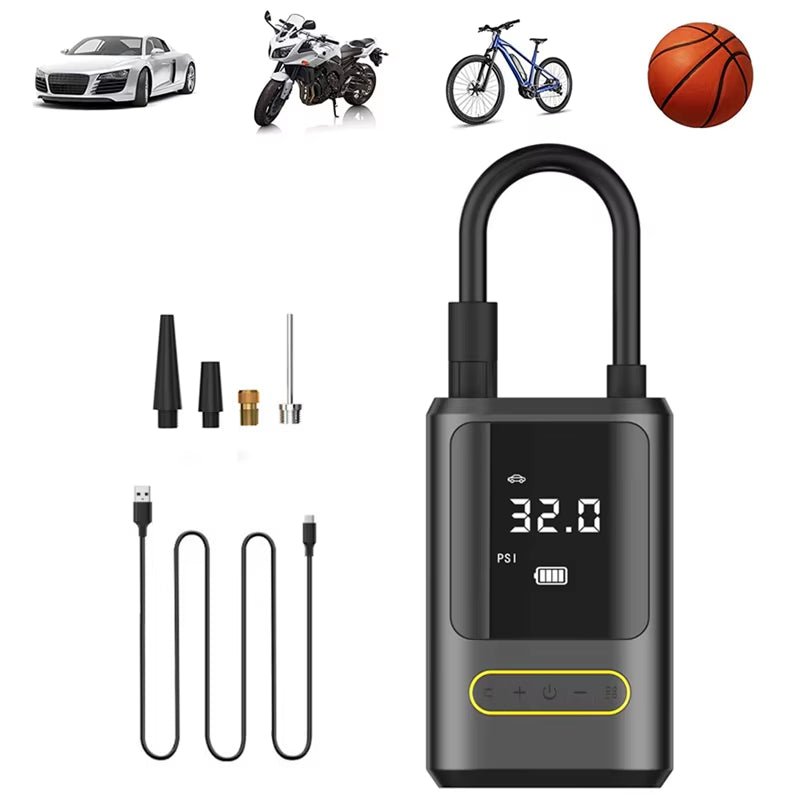 1Pc Wireless Car Air Compressor Air Pump Electric Tire Inflator Pump for Motorcycle Bicycle Boat AUTO Tyre Balls Inflatable - Zenova