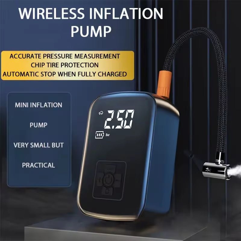 1Pc Wireless Car Air Compressor Air Pump Electric Tire Inflator Pump for Motorcycle Bicycle Boat AUTO Tyre Balls Inflatable - Zenova
