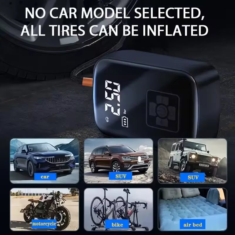 1Pc Wireless Car Air Compressor Air Pump Electric Tire Inflator Pump for Motorcycle Bicycle Boat AUTO Tyre Balls Inflatable - Zenova