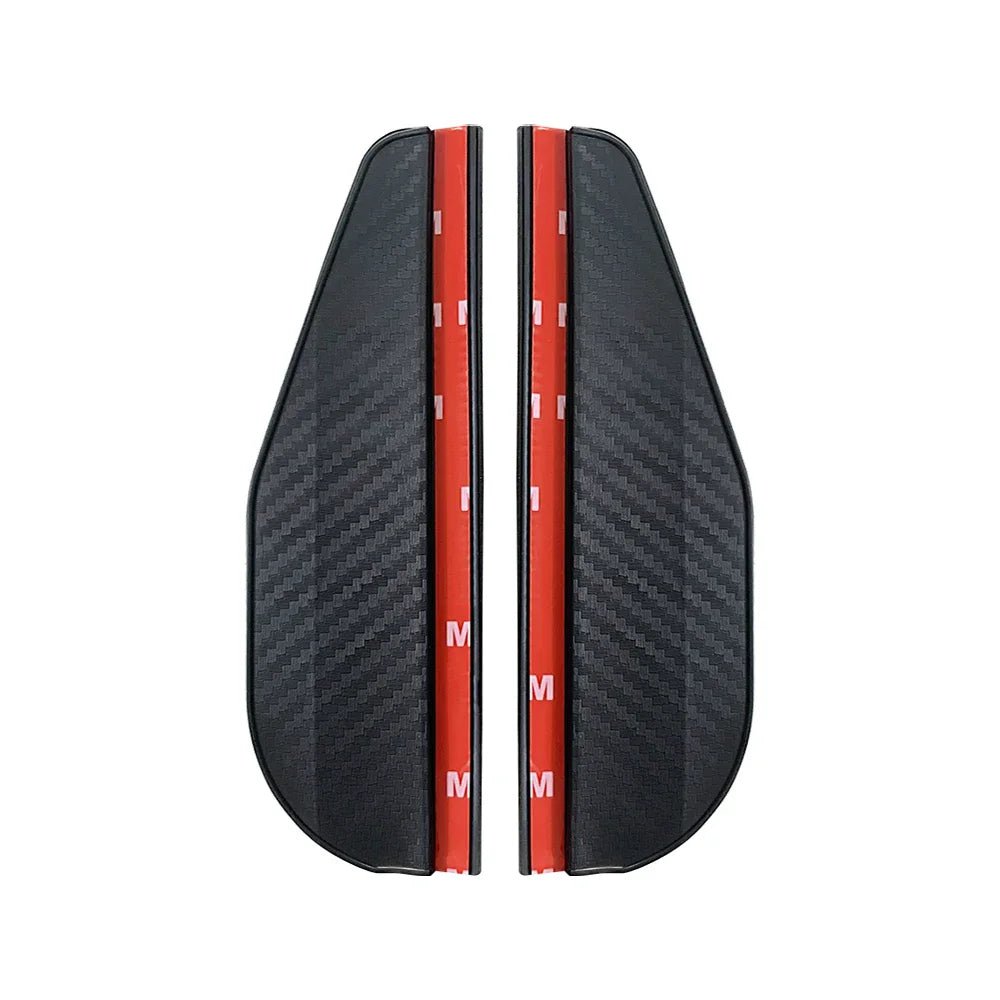 2PCS Car Rearview Mirror Rain Eyebrow Carbon Fiber Sun Visor Shade Cover Protector Clear Vision for Rain Car Mirror Accessories - Zenova