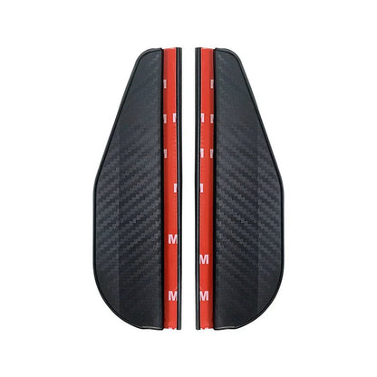 2PCS Car Rearview Mirror Rain Eyebrow Carbon Fiber Sun Visor Shade Cover Protector Clear Vision for Rain Car Mirror Accessories - Zenova