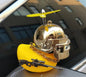 Broken Wind Rubber Duck Motor Accessories Yellow Duck with Helmet Auto Car Accessories Duck in the Car Car Interior Decoration - Zenova