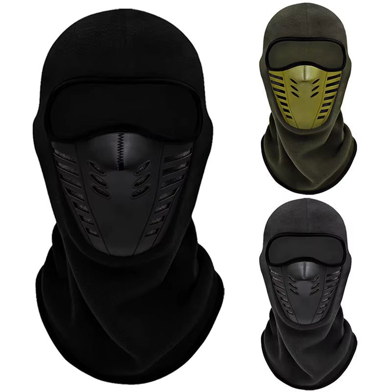 Motorcycle Mask Fleece Thermal Face Mask Keep Warm Moto Riding Balaclava Motorbike Biker Winter Windproof Ski Mask Men Women - Zenova