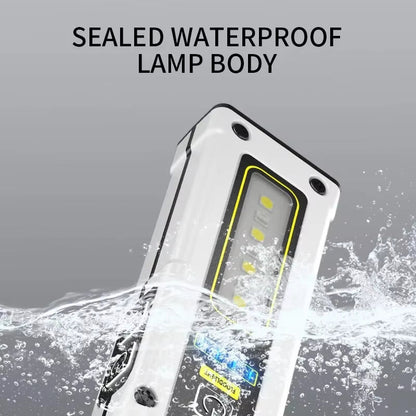 NEW Design Super Bright LED Source Work Lamp with Magnet Alarm SOS Key Chain Power Bank Waterproof Emergency Flashlight - Zenova
