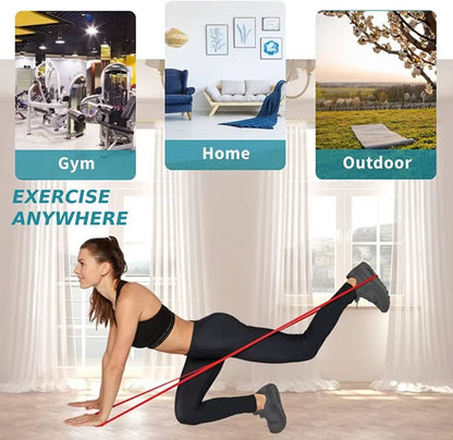 Resistance Band Set Pull up Assistance Bands Stretch Band Resistance Heavy Workout Exercise for Physical Therapy Home Workouts - Zenova