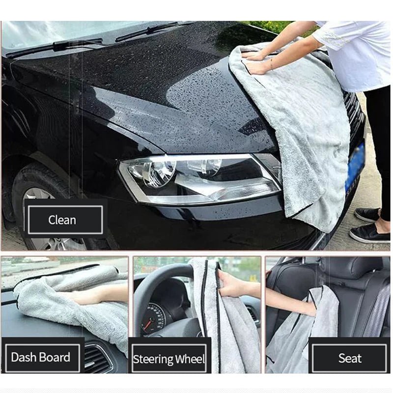 SEAMETAL Microfiber Car Washing Towel Ultra - Soft Car Cleaning Towels High Absorbent Drying Cloth Wash Towel for Car Detailing - Zenova