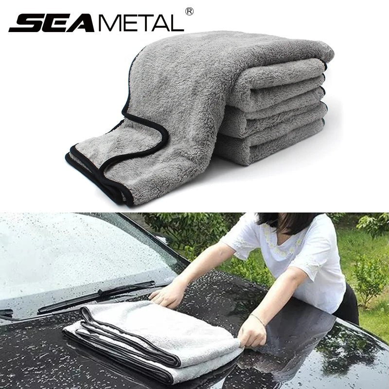 SEAMETAL Microfiber Car Washing Towel Ultra - Soft Car Cleaning Towels High Absorbent Drying Cloth Wash Towel for Car Detailing - Zenova
