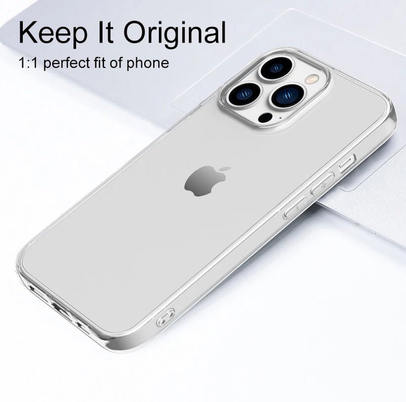 Ultra Thin Clear Silicone Case for Iphone 15 14 13 12 11 Pro Xs Max Mini XR X 7 8 6S plus 6 SE 2020 2022 2016 5 5S Back Cover - Zenova