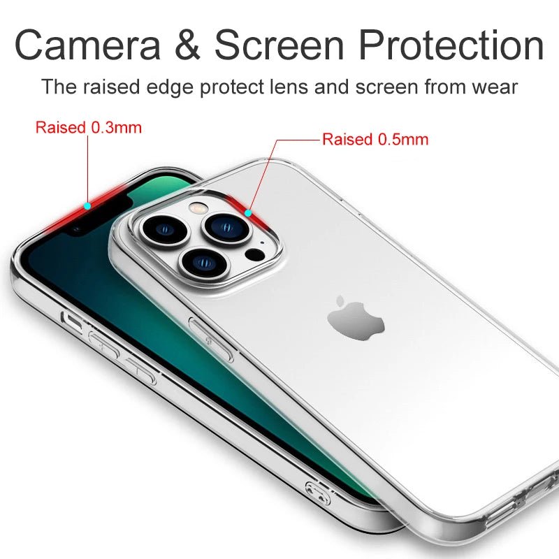 Ultra Thin Clear Silicone Case for Iphone 15 14 13 12 11 Pro Xs Max Mini XR X 7 8 6S plus 6 SE 2020 2022 2016 5 5S Back Cover - Zenova